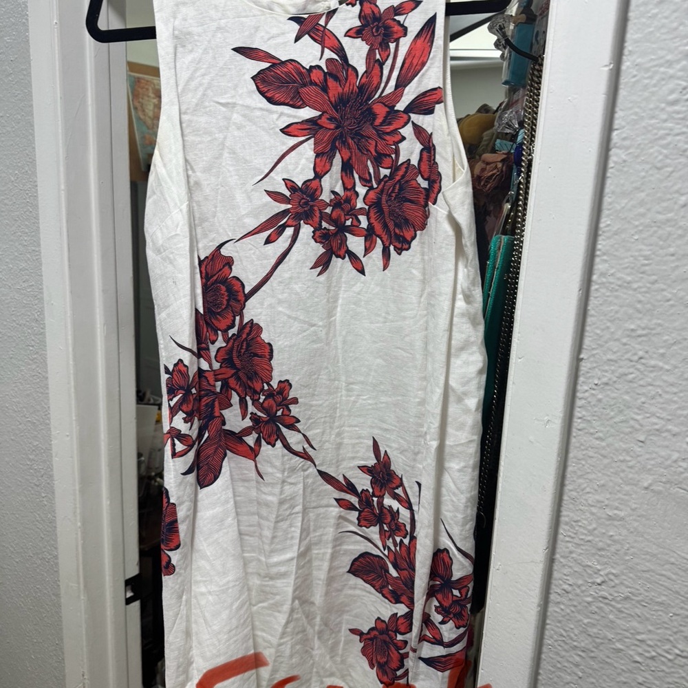 Tommy Bahama White and Red Floral Dress